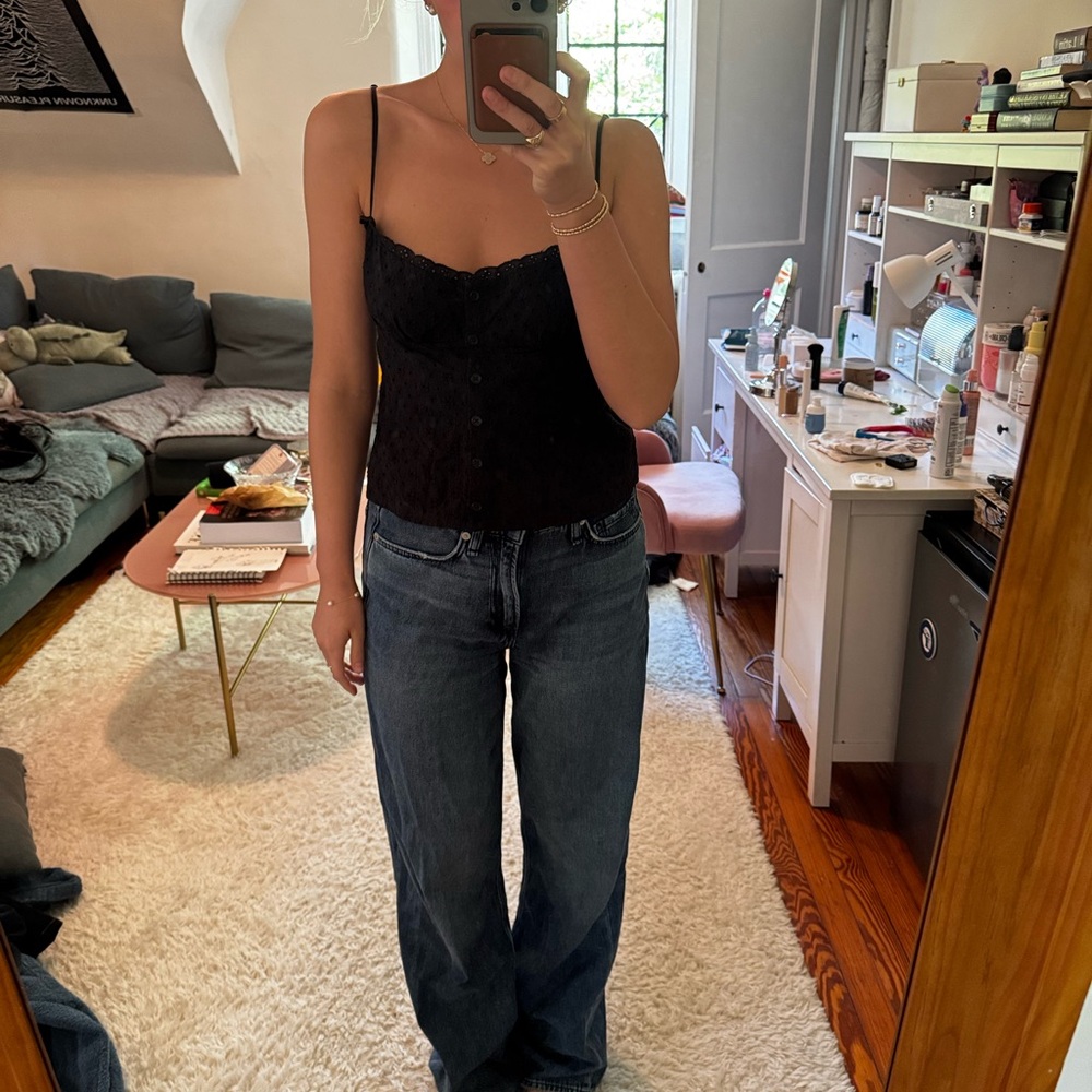 Rag and Bone Logan mid-rise wide leg jeans